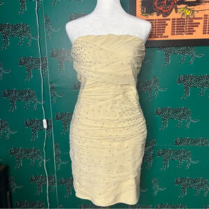 NWT TOPSHOP Rhinestone BodyCon Strapless Mini Dress